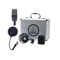 AKG C414 XLS mikrofon a tartozék rezgéscsillapítóval, szélfogó mikrofonszivaccsal, pop filterrel, produkciós kofferrel
