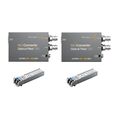 Blackmagic SDI to Fiber bidirectional konverter szett 2db 12G-SDI bi-directional konverterrel és 2db 12G-SDI duplex SFP optikai modullal (tápegységet tartalmaz)