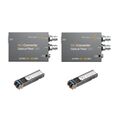 Blackmagic SDI to Fiber bidirectional konverter szett 2db 12G-SDI bi-directional konverterrel és 2db 6G-SDI duplex SFP optikai modullal (tápegységet tartalmaz)
