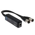 E-Link Dante 2 csatornás analóg output konverter RJ45 porttal és 2x XLR apa csatlakozóval szerelt kábellel