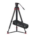 Sachtler aktiv10 Flowtech100 tripod szett padlóterpesszel