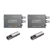 Blackmagic SDI to Fiber bidirectional konverter szett 2db 12G-SDI bi-directional konverterrel és 2db 6G-SDI duplex SFP optikai modullal (tápegységet tartalmaz)