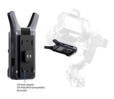 CineView Nano videó transzmitterként használható Gimbalra rögzítve is