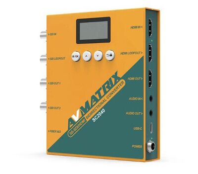 AVMatrix SC2040 3G-SDI/HDMI Fiber Bi-Directional Converter & Fiber Extender