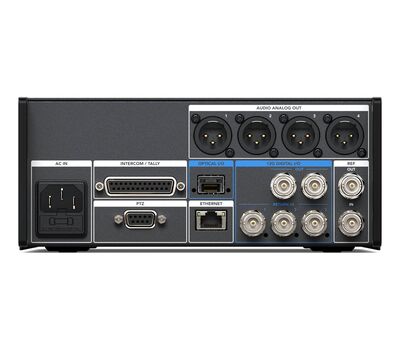 Blackmagic Studio Fiber Converter 12G-SDi kimenettel, 3G-SDI bemenetekkel és további csatlakozásokkal