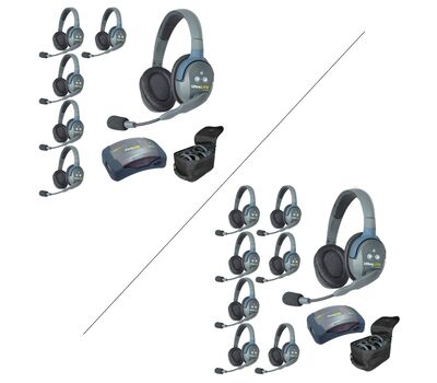 Eartec UltraLITE & HUB intercom szett, 6-8 felhasználó dupla fülpárnával