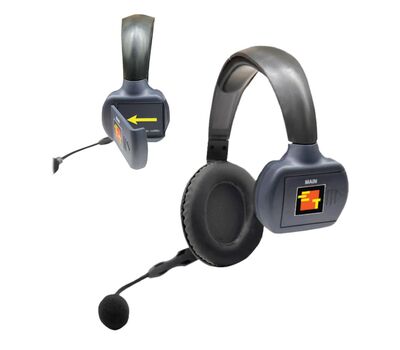 Eartec UltraLITE Pro16 újratölthető litium-polimer akkumulátorral, akár 10 órás működés