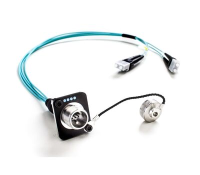 FieldCast 4-szálas MM, anya panelcsatlakozó, 50cm kifejtés LC duplex csatlakozóval