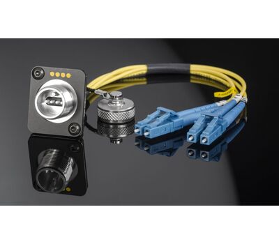 FieldCast 4Core Single Mode Optikai panel csatlakozó kábel, előlapi anya panel csatlakozóval és 50 cm-es kibontás LC duplex csatlakozóval