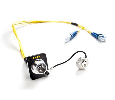 FieldCast 4-szálas SM, anya panelcsatlakozó, 50cm kifejtés LC duplex csatlakozóval