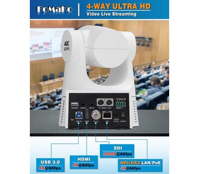 Fomako K600N SDI / HDMI / USB / LAN videó kimenetekkel