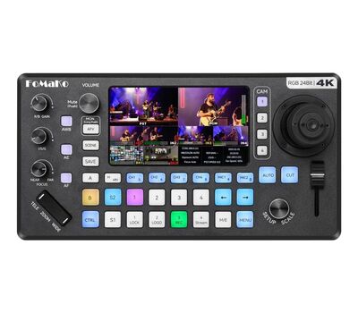 FoMaKo KC800 4K HDMI Multi-Camera Streaming Video Mixer Switcher