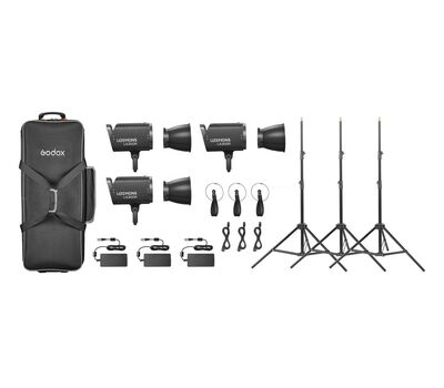 Godox Litemons 3x LA300R RGB 3 LED lámpás szett