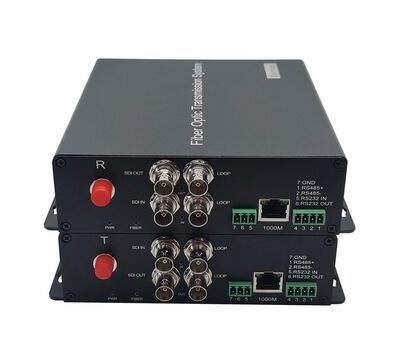 Ho-Link 1-channel bi-directional 3G-SDI optikai extender + RS232 / RS485, 1Gb Ethernet