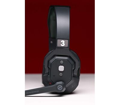 Solidcom SE Pro Headset: PTT ( Push-to-Talk) kapcsoló, +/- hangerőgombok, piros ki- és bekapcsoló gomb