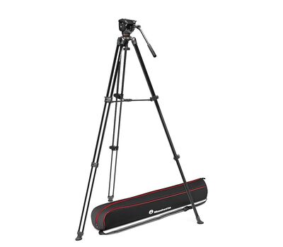 Manfrotto AL tripod 500X Fluid fejjel középterpesszel