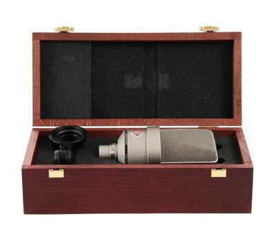 Neumann TLM 103 mikrofon elegáns fa tárolódobozban tartozék mikrofon kengyellel - nikkel szinű kivitel