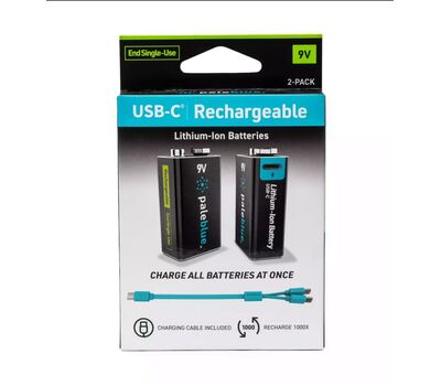 USB-C portról tölthető Paleblue Voyager 9V akkumulátor