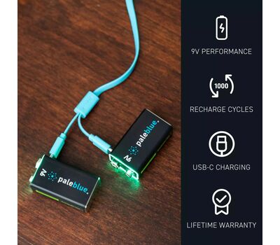 Voyager 9V USB-C Rechargeable Batteries