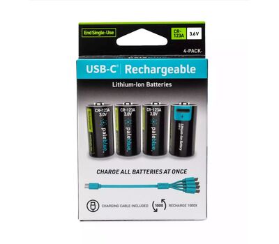 Paleblue Voyager CR123A USB-C kábellel tölthető akkumulátor