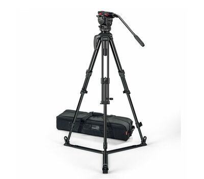 Sachtler FSB 8 75/2 AL GS Mk II alumínium állványszett fluid fejjel, padlóterpesszel