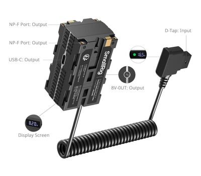 SmallRig D-Tap dual NP-F ál-akkumulátor interfész