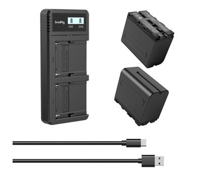 SmallRig 2db NP-F970 akkumulátor és duplatöltő szett