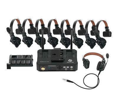 Hollyland Solidcom C1 Pro-Hub8S 9-felhasználós Intercom szett 8db vezeték nélküli és 1db vezetékes headset-tel