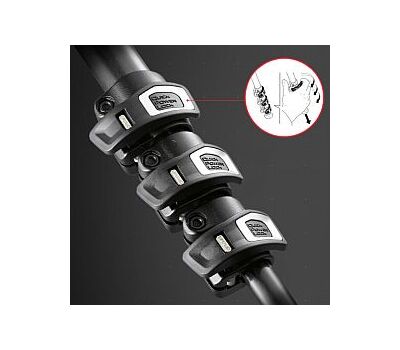 Az új  MT055XPRO / MT055CXPRO sorozat "Quick Power Lock" gyorszárja, egy mozdulattal nyitható az adott láb összes szekciója