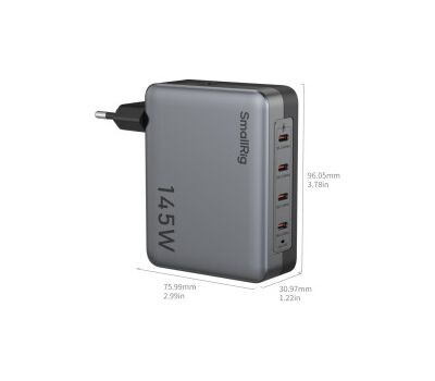 SmallRig 145W hálózati táp fizikai méretei - nagyobb kép